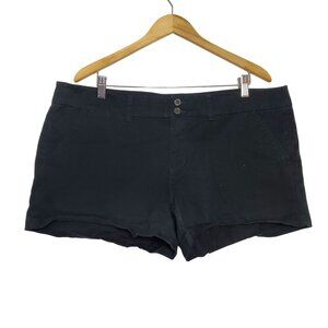 American Eagle Outfitters Womens Stretch Black Shorts Size 18 With Pockets & But